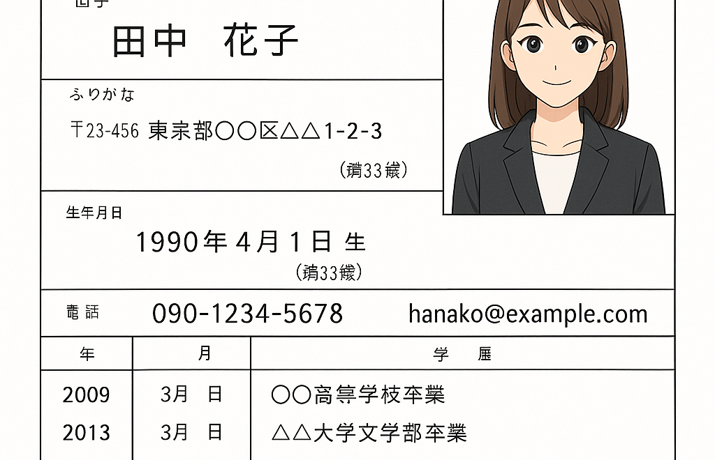 オンライン履歴書メーカーのスクリーンショット
